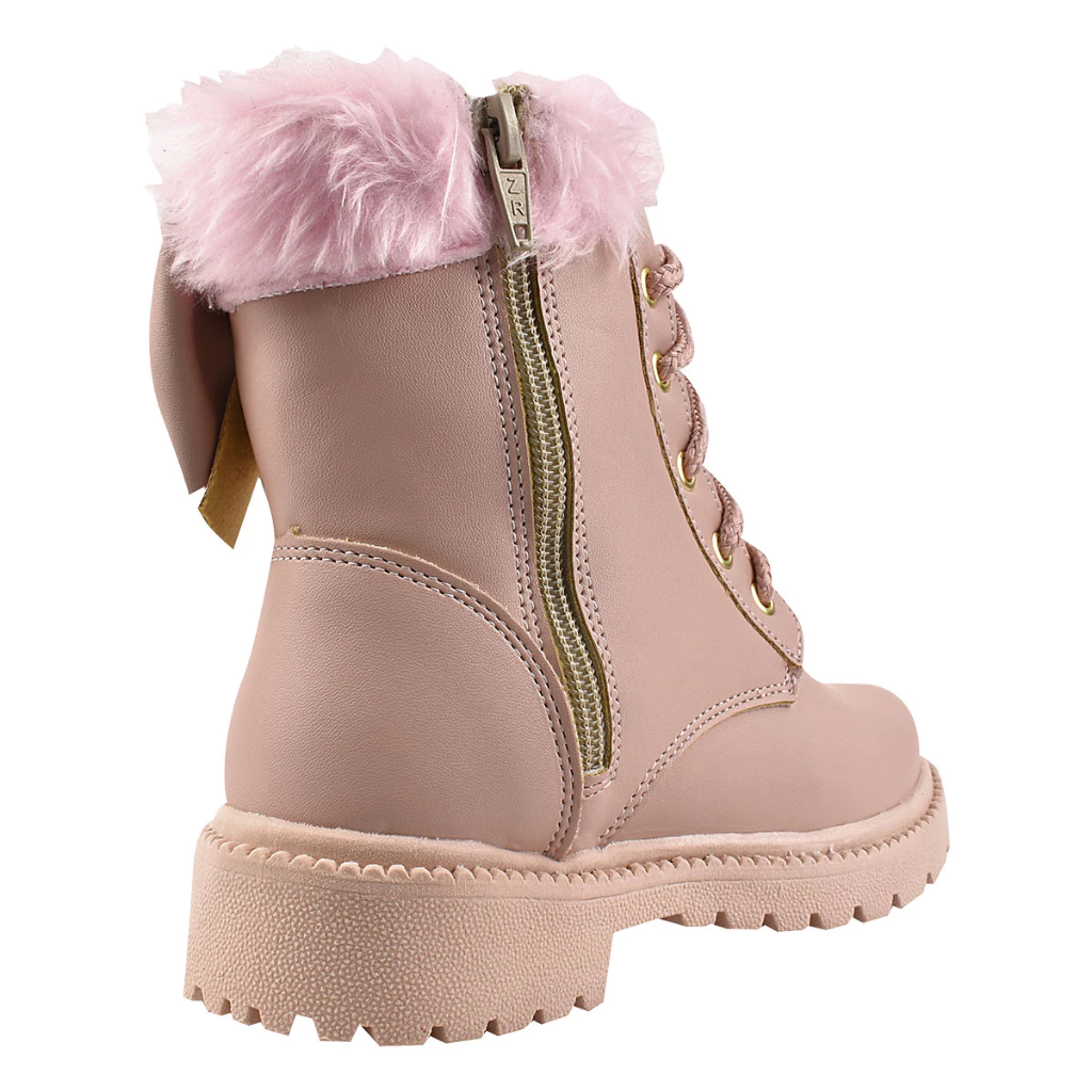 Bota Infantil Menina Botinha Criança Laço Napa Calçados Infantil Feminino Confortável Promoção