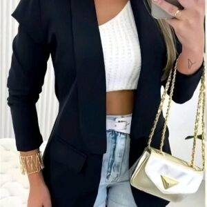 Blazer Longo alfaiataria Feminina Linfon Modas